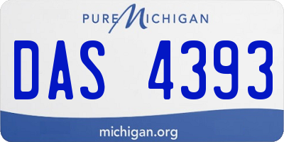MI license plate DAS4393