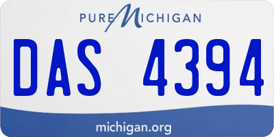 MI license plate DAS4394