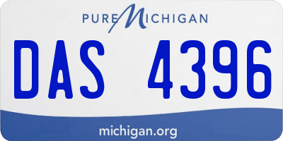 MI license plate DAS4396