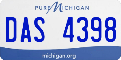 MI license plate DAS4398