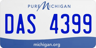 MI license plate DAS4399