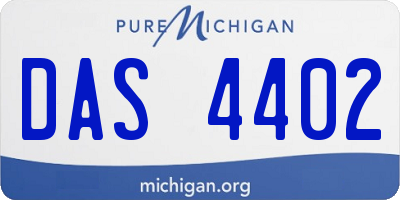 MI license plate DAS4402
