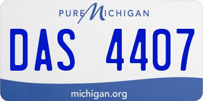 MI license plate DAS4407