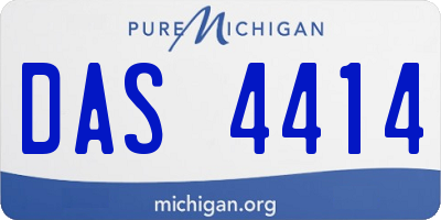 MI license plate DAS4414