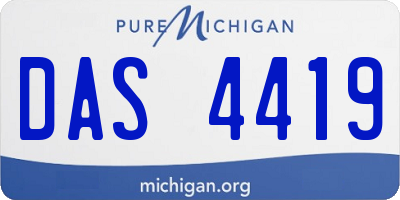 MI license plate DAS4419