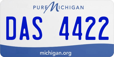 MI license plate DAS4422