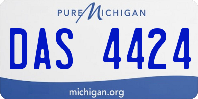 MI license plate DAS4424