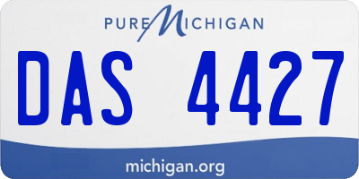 MI license plate DAS4427