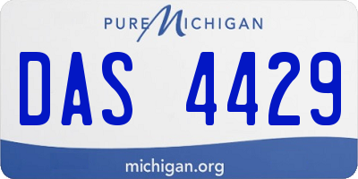 MI license plate DAS4429