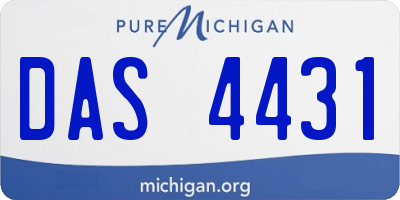 MI license plate DAS4431