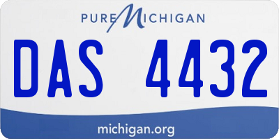 MI license plate DAS4432
