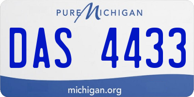MI license plate DAS4433