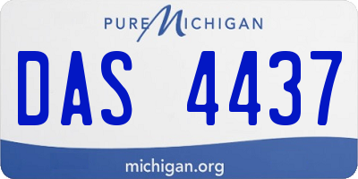 MI license plate DAS4437