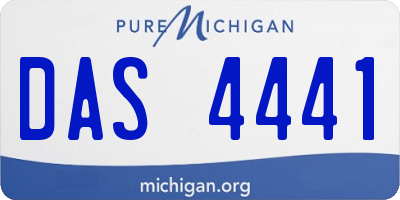 MI license plate DAS4441