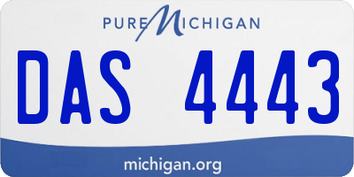 MI license plate DAS4443
