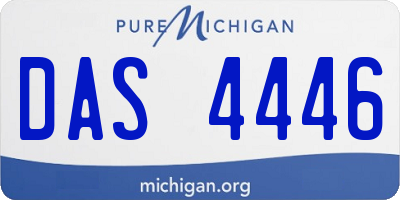 MI license plate DAS4446