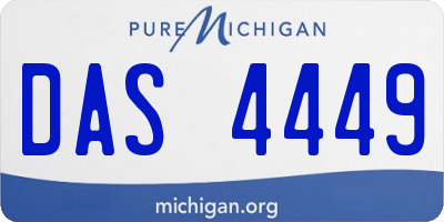 MI license plate DAS4449