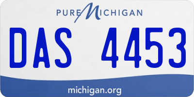 MI license plate DAS4453