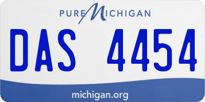 MI license plate DAS4454
