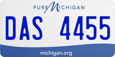 MI license plate DAS4455