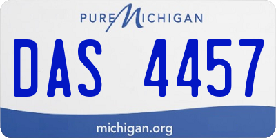 MI license plate DAS4457