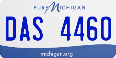 MI license plate DAS4460