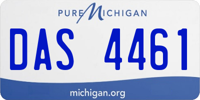 MI license plate DAS4461