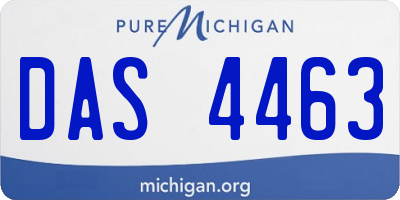MI license plate DAS4463