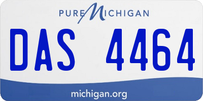 MI license plate DAS4464