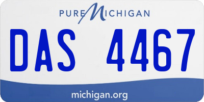 MI license plate DAS4467