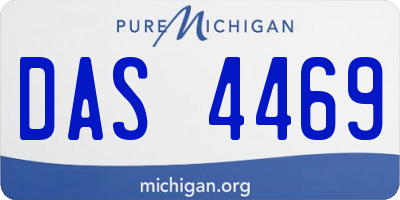 MI license plate DAS4469