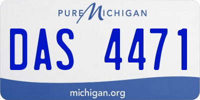 MI license plate DAS4471