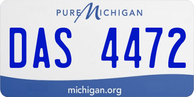 MI license plate DAS4472