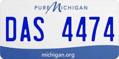 MI license plate DAS4474