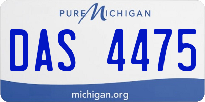 MI license plate DAS4475