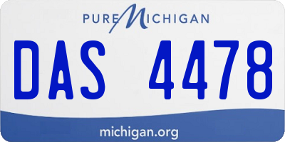 MI license plate DAS4478