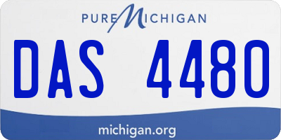 MI license plate DAS4480