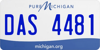 MI license plate DAS4481