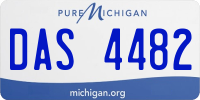 MI license plate DAS4482
