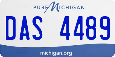 MI license plate DAS4489