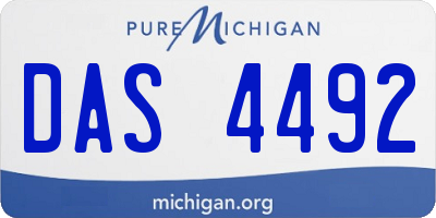 MI license plate DAS4492