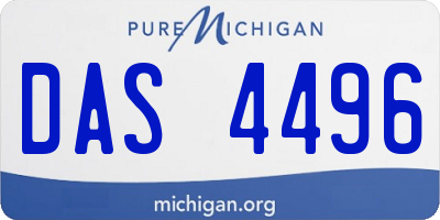 MI license plate DAS4496
