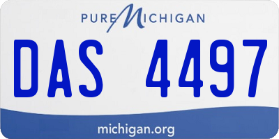 MI license plate DAS4497