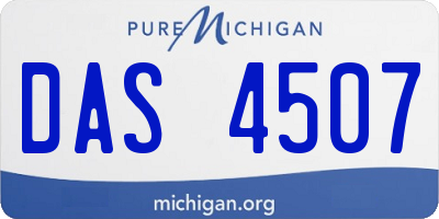 MI license plate DAS4507