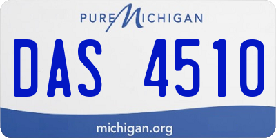 MI license plate DAS4510