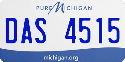 MI license plate DAS4515