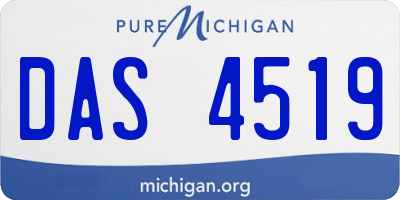 MI license plate DAS4519