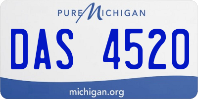 MI license plate DAS4520