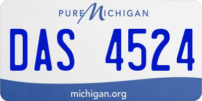 MI license plate DAS4524