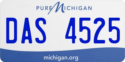 MI license plate DAS4525